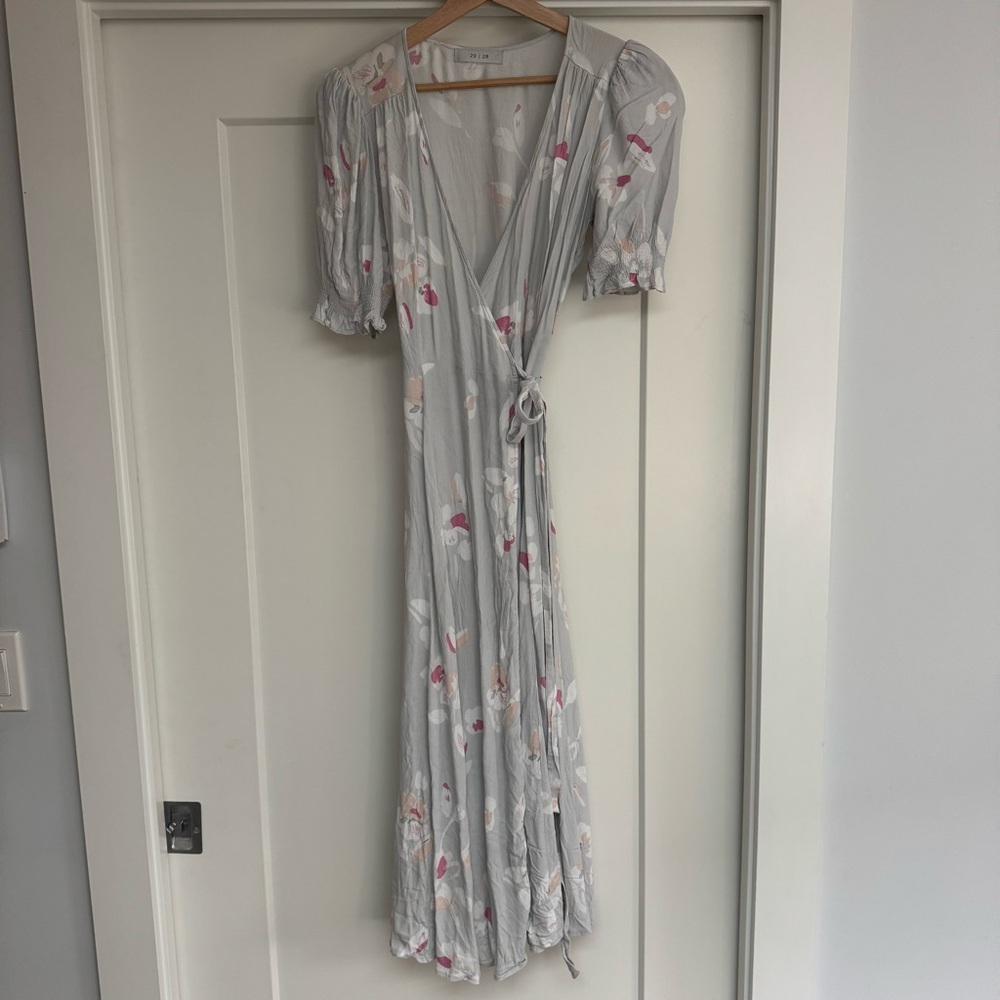 The Latest Scoop Floral Wrap Maxi Dress, Size S 💗